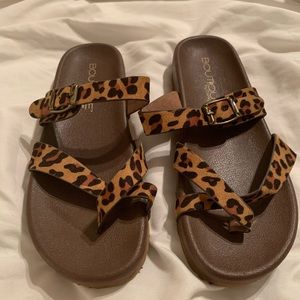 Ladies leopard print sandals